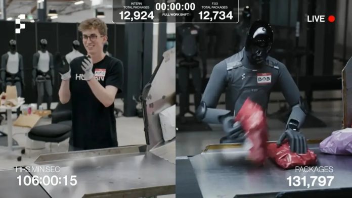 Un humano y un robot clasificaron paquetes durante 10 horas: quién fue más rápido